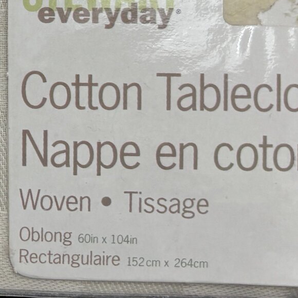 Martha Stewart Everyday VTG Cotton Tablecloth Solid Check Bone NOS Unopened - Picture 2 of 8